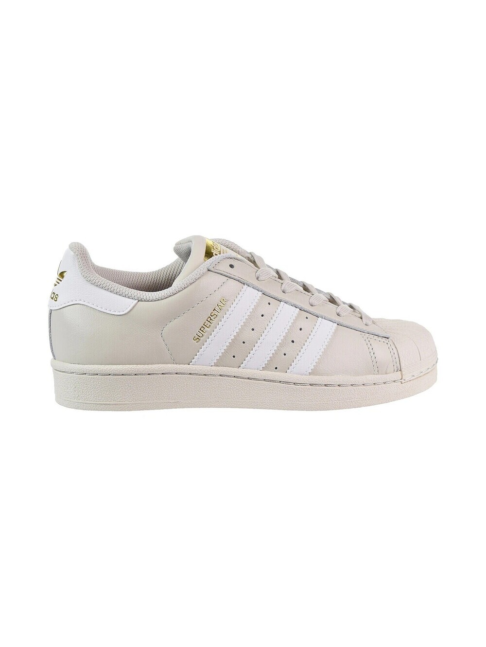 adidas Originals Superstar Foundation Sneaker, Talc/White/Gold Metallic Size 2